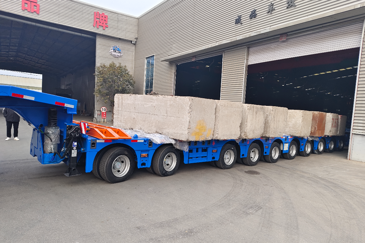 HUAYUE 10-Axle Extendable Heavy-Duty Lowbed Trailer