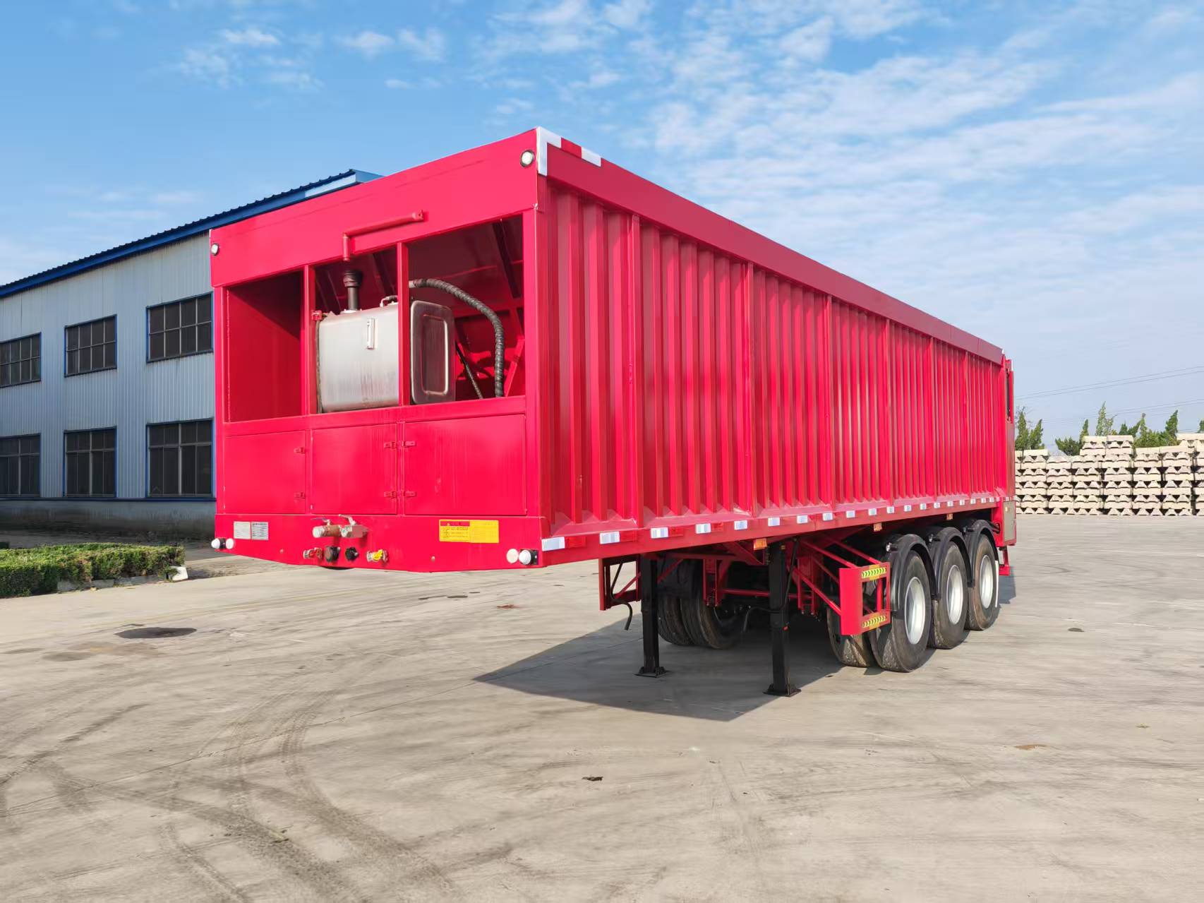 Belt-Type Discharge Semi-Trailers for Vietnam Bulk-Material Projects