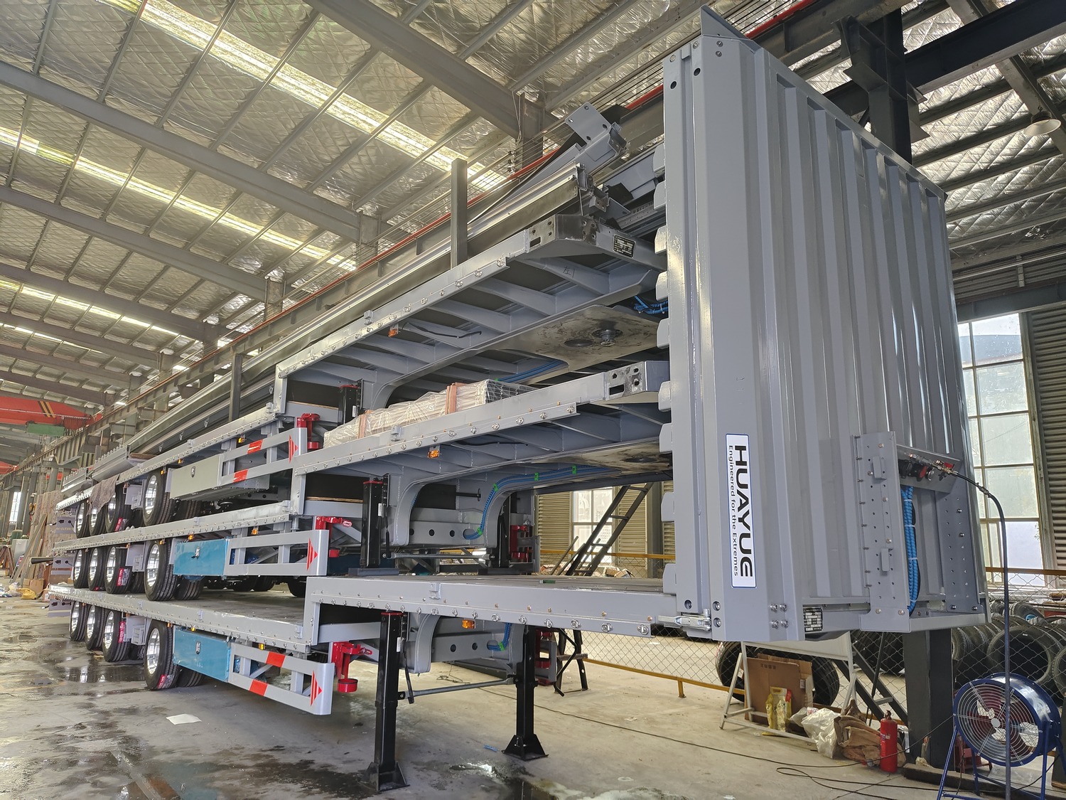 Three 4-Axle Curtainsider Trailers for Export Markets